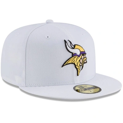 Shop New Era White Minnesota Vikings Omaha 59fifty Fitted Hat