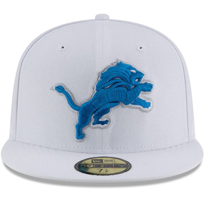 Shop New Era White Detroit Lions Omaha 59fifty Fitted Hat