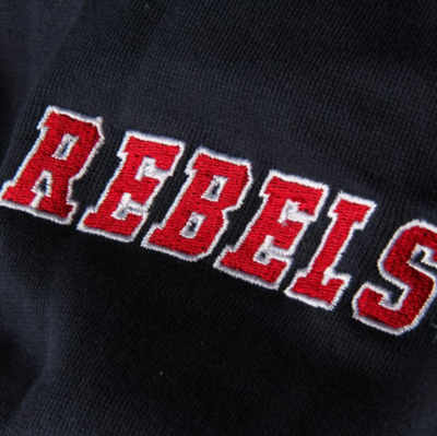 Shop Stadium Athletic Navy Ole Miss Rebels Big Logo Pullover Hoodie