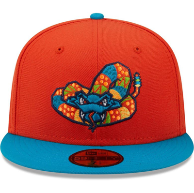 Shop New Era Orange/teal Cascabeles De Wisconsin Copa De La Diversion 59fifty Fitted Hat