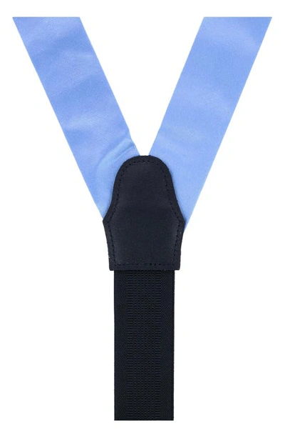 Shop Trafalgar Sutton Silk Formal Suspenders In Light Blue