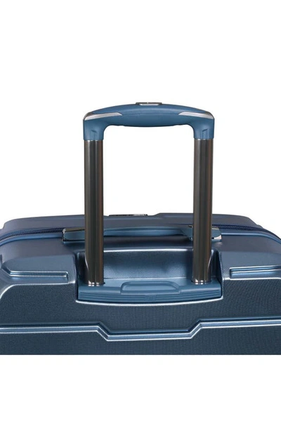 Shop It Luggage Prosperous 3-piece Hardside Spinner Luggage Set In Metallic Blue