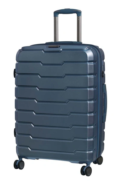 Shop It Luggage Prosperous 3-piece Hardside Spinner Luggage Set In Metallic Blue