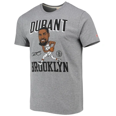 Shop Homage Kevin Durant Gray Brooklyn Nets Caricature Tri-blend T-shirt