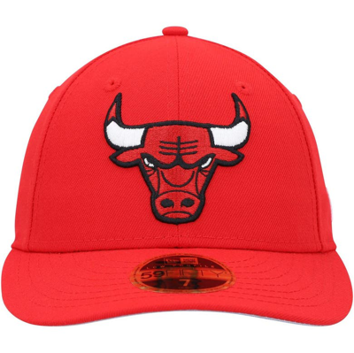 Shop New Era Red Chicago Bulls Team Low Profile 59fifty Fitted Hat