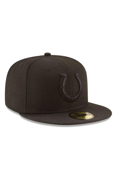 Shop New Era Indianapolis Colts Black On Black 59fifty Fitted Hat