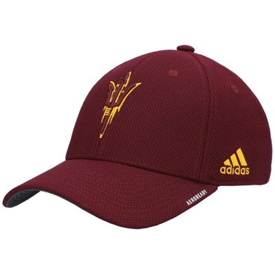 Shop Adidas Originals Adidas Maroon Arizona State Sun Devils 2021 Sideline Coaches Aeroready Flex Hat