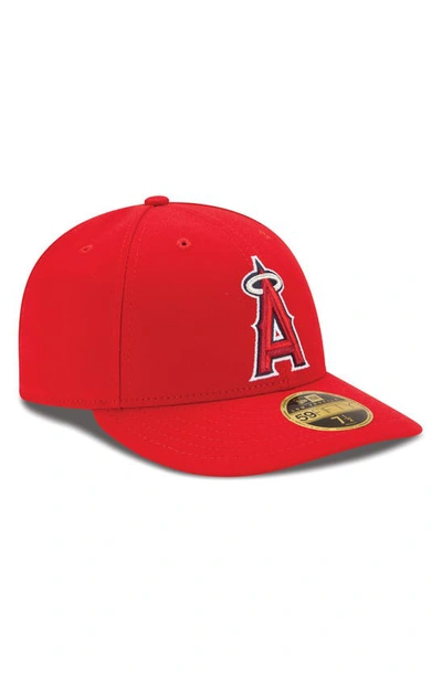 Los Angeles Angels New Era Alt Authentic Collection On-Field Low Profile  59FIFTY Fitted Hat - Red