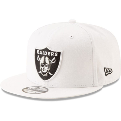 Shop New Era White Las Vegas Raiders Basic 9fifty Adjustable Snapback Hat