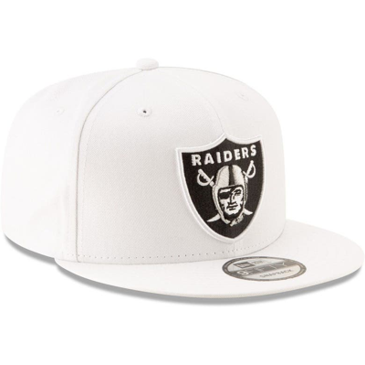 Shop New Era White Las Vegas Raiders Basic 9fifty Adjustable Snapback Hat
