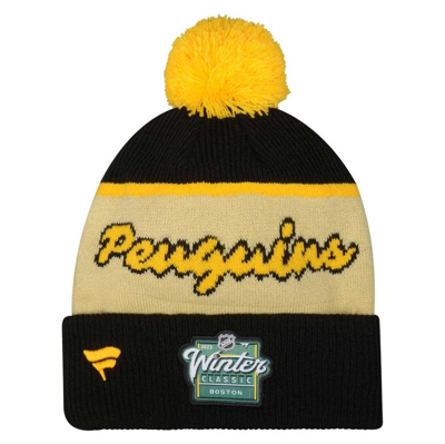 Shop Fanatics Branded Black Pittsburgh Penguins 2023 Winter Classic Cuffed Knit Hat With Pom