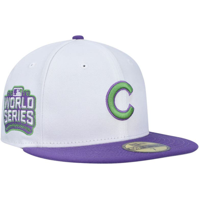 Chicago Cubs New Era Off White Retro Side Patch 59FIFTY Fitted Hat, 8 / Off White