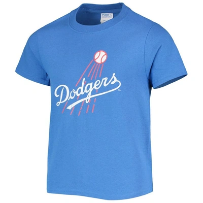 Soft As A Grape Youth  Royal Los Angeles Dodgers Distressed Logo T-shirt In Royal
