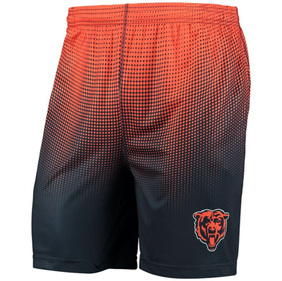 Shop Foco Navy/orange Chicago Bears Pixel Gradient Training Shorts