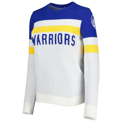 Shop Lusso Royal/cream Golden State Warriors Dominique Pullover Sweater