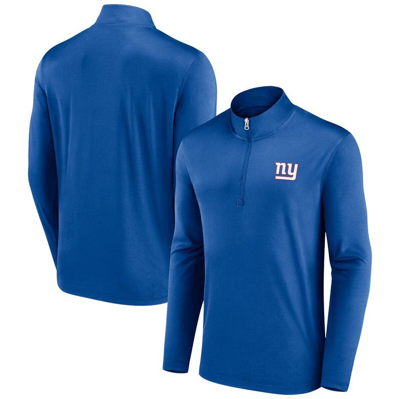 Shop Fanatics Branded Royal New York Giants Underdog Quarter-zip Jacket