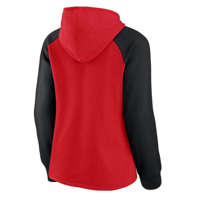 Shop Fanatics Branded Red/black Portland Trail Blazers Record Holder Raglan Pullover Hoodie
