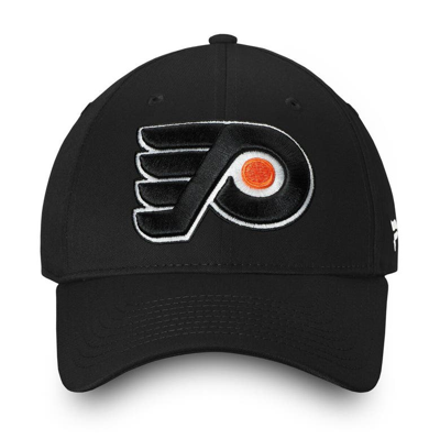 Shop Fanatics Branded Black Philadelphia Flyers Core Adjustable Hat