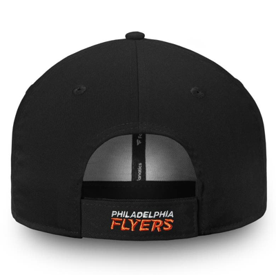 Shop Fanatics Branded Black Philadelphia Flyers Core Adjustable Hat