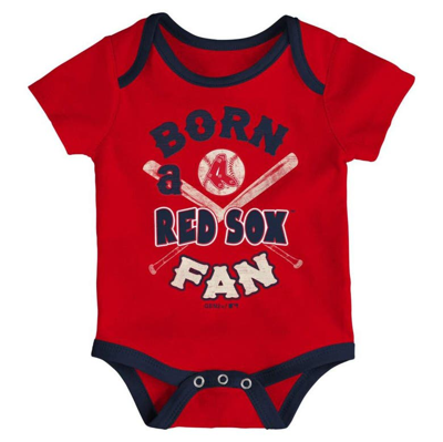Shop Outerstuff Infant Navy/red/cream Boston Red Sox Future #1 3-pack Bodysuit Set