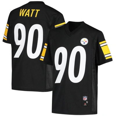 Outerstuff Youth T.j. Watt Black Pittsburgh Steelers Replica Player Jersey In Black