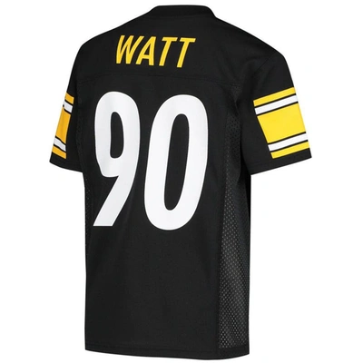 Outerstuff Youth T.j. Watt Black Pittsburgh Steelers Replica Player Jersey In Black