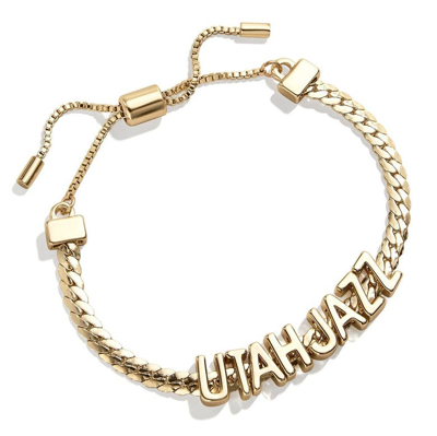 Shop Baublebar Utah Jazz Pull-tie Bracelet In Gold