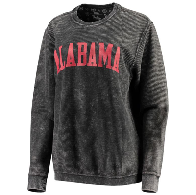 Shop Pressbox Black Alabama Crimson Tide Comfy Cord Vintage Wash Basic Arch Pullover Sweatshirt