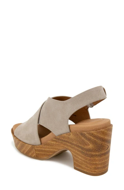 Gentle Souls By Kenneth Cole Dani Slingback Platform Sandal In Mushroom Suede
