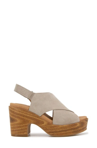 Gentle Souls By Kenneth Cole Dani Slingback Platform Sandal In Mushroom Suede