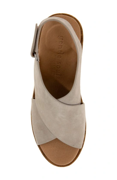 Gentle Souls By Kenneth Cole Dani Slingback Platform Sandal In Mushroom Suede