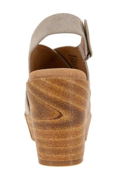 Gentle Souls By Kenneth Cole Dani Slingback Platform Sandal In Mushroom Suede