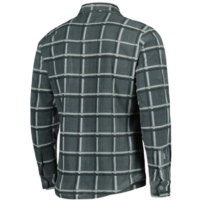 Shop Antigua Gray Green Bay Packers Industry Flannel Button-up Shirt Jacket