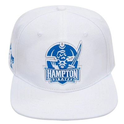 Shop Pro Standard White Hampton Pirates  Evergreen Wool Snapback Hat