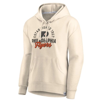 Shop Fanatics Branded Cream Philadelphia Flyers Carry The Puck Pullover Hoodie Sweatshirt