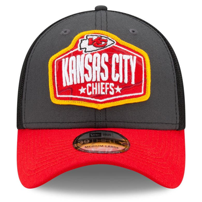 Men's New Era Black/Red Kansas City Chiefs 2022 NFL Draft 39THIRTY Flex Hat