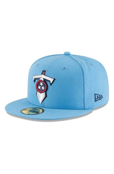 Shop New Era Light Blue Tennessee Titans Omaha 59fifty Fitted Hat