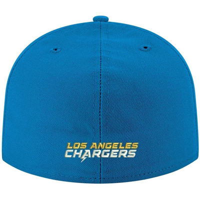 Shop New Era Powder Blue Los Angeles Chargers Team Basic 59fifty Fitted Hat