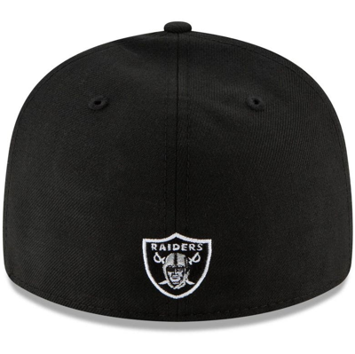 Shop New Era Black Las Vegas Raiders Omaha Script Low Profile 59fifty Fitted Hat