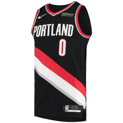 Nike Damian Lillard Trail Blazers Icon Edition 2020  Nba Authentic Jersey In Black