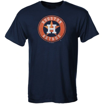 Shop Soft As A Grape Houston Astros Youth Distressed Logo T-shirt In Navy