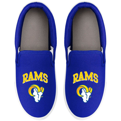 Shop Foco Los Angeles Rams Big Logo Slip-on Sneakers In Navy