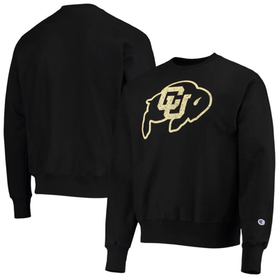 Shop Champion Black Colorado Buffaloes Vault Logo Reverse Weave Pullover Sweatshirt