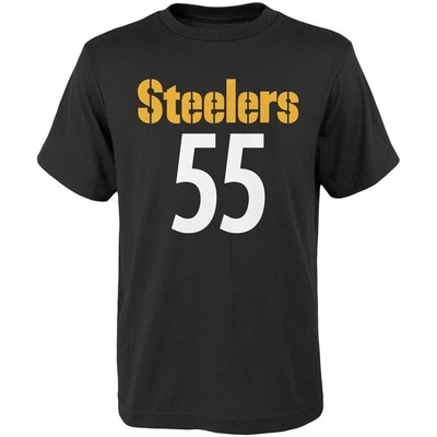 Shop Outerstuff Youth Devin Bush Black Pittsburgh Steelers Mainliner Player Name & Number T-shirt