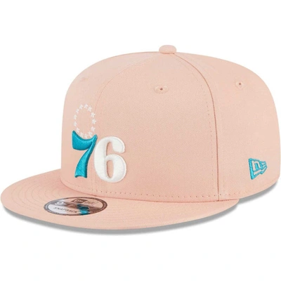 Shop New Era Pink Philadelphia 76ers Sky Aqua Undervisor 9fifty Snapback Hat