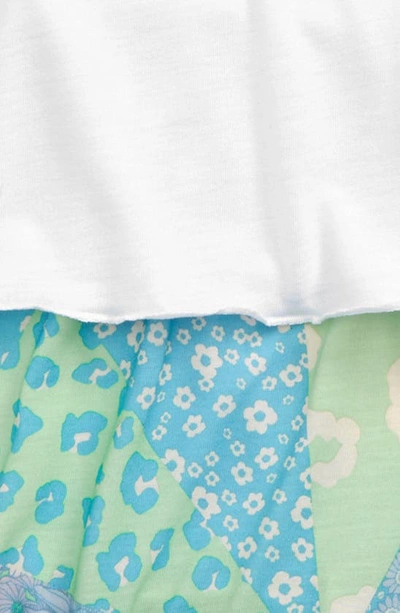 Treasure & Bond Kids' T-shirt & Shorts Set In White Dream On- Animal Patches