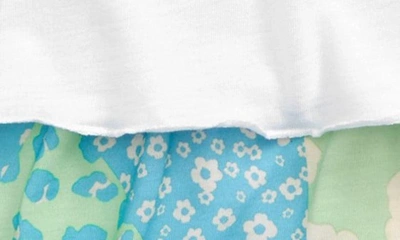 Treasure & Bond Kids' T-shirt & Shorts Set In White Dream On- Animal Patches