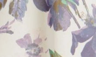 Shop Kobi Halperin Phoenix Floral Print Ruffle Blouse In Ivory Multi