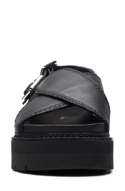 Shop Clarks Orianna Roam Platform Sandal In Black Leather