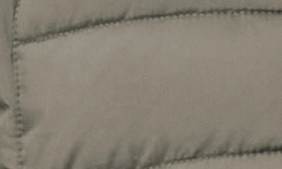 Shop Bernardo Hooded Quilted Water Repellent Jacket In Liquid Metal